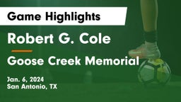 Robert G. Cole  vs Goose Creek Memorial  Game Highlights - Jan. 6, 2024