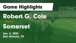 Robert G. Cole  vs Somerset  Game Highlights - Jan. 5, 2024