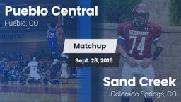 Matchup: Pueblo Central High vs. Sand Creek  2018