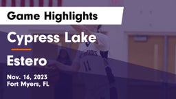 Cypress Lake  vs Estero  Game Highlights - Nov. 16, 2023