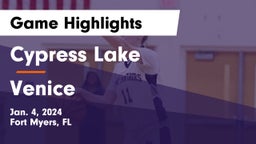 Cypress Lake  vs Venice  Game Highlights - Jan. 4, 2024