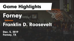 Forney  vs Franklin D. Roosevelt  Game Highlights - Dec. 5, 2019
