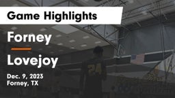 Forney  vs Lovejoy  Game Highlights - Dec. 9, 2023