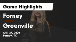 Forney  vs Greenville Game Highlights - Oct. 27, 2020