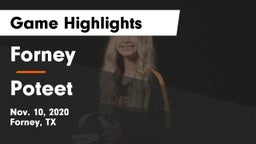 Forney  vs Poteet  Game Highlights - Nov. 10, 2020