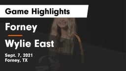 Forney  vs Wylie East  Game Highlights - Sept. 7, 2021