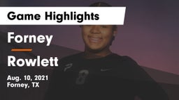 Forney  vs Rowlett  Game Highlights - Aug. 10, 2021