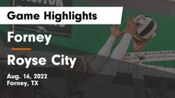 Forney  vs Royse City  Game Highlights - Aug. 16, 2022