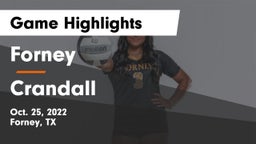 Forney  vs Crandall  Game Highlights - Oct. 25, 2022