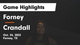 Forney  vs Crandall  Game Highlights - Oct. 24, 2023
