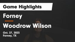 Forney  vs Woodrow Wilson  Game Highlights - Oct. 27, 2023