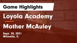 Loyola Academy  vs Mother McAuley  Game Highlights - Sept. 28, 2021