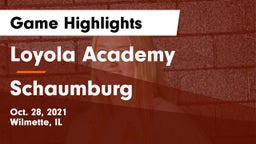 Loyola Academy  vs Schaumburg  Game Highlights - Oct. 28, 2021