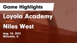 Loyola Academy  vs Niles West  Game Highlights - Aug. 24, 2022