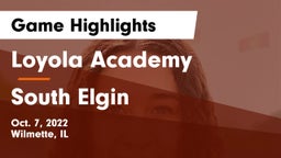 Loyola Academy  vs South Elgin  Game Highlights - Oct. 7, 2022