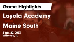 Loyola Academy  vs Maine South  Game Highlights - Sept. 20, 2023