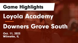 Loyola Academy  vs Downers Grove South  Game Highlights - Oct. 11, 2023