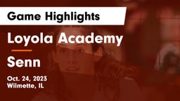 Loyola Academy  vs Senn Game Highlights - Oct. 24, 2023