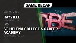 Recap: Rayville  vs. St. Helena College & Career Academy 2016