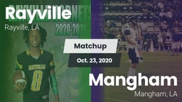 Matchup: Rayville  vs. Mangham  2020
