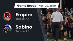 Recap: Empire  vs. Sabino  2020