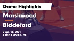 Marshwood  vs Biddeford  Game Highlights - Sept. 16, 2021