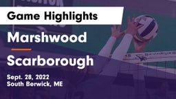 Marshwood  vs Scarborough  Game Highlights - Sept. 28, 2022