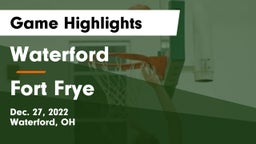 Waterford  vs Fort Frye  Game Highlights - Dec. 27, 2022