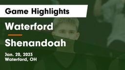 Waterford  vs Shenandoah  Game Highlights - Jan. 20, 2023