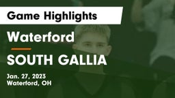 Waterford  vs SOUTH GALLIA  Game Highlights - Jan. 27, 2023