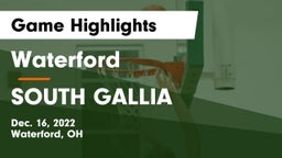 Waterford  vs SOUTH GALLIA  Game Highlights - Dec. 16, 2022