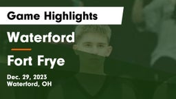 Waterford  vs Fort Frye  Game Highlights - Dec. 29, 2023