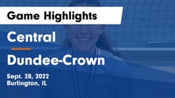 Central  vs Dundee-Crown  Game Highlights - Sept. 28, 2022