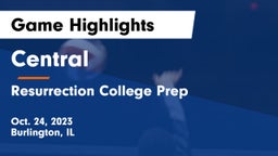 Central  vs Resurrection College Prep  Game Highlights - Oct. 24, 2023
