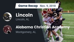 Recap: Lincoln  vs. Alabama Christian Academy  2018