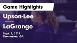 Upson-Lee  vs LaGrange  Game Highlights - Sept. 5, 2023