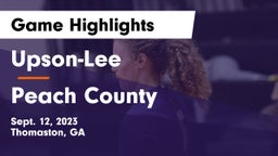 Upson-Lee  vs Peach County  Game Highlights - Sept. 12, 2023