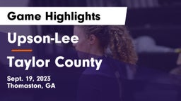 Upson-Lee  vs Taylor County  Game Highlights - Sept. 19, 2023