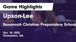 Upson-Lee  vs Savannah Christian Preparatory School Game Highlights - Oct. 18, 2023