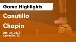 Canutillo  vs Chapin  Game Highlights - Jan. 27, 2023
