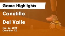 Canutillo  vs Del Valle  Game Highlights - Jan. 26, 2024
