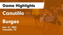 Canutillo  vs Burges  Game Highlights - Jan. 21, 2023