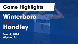 Winterboro  vs Handley  Game Highlights - Jan. 4, 2024