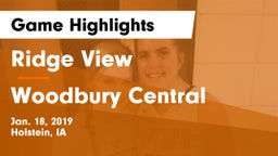 Ridge View  vs Woodbury Central  Game Highlights - Jan. 18, 2019
