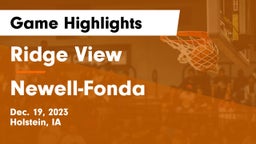 Ridge View  vs Newell-Fonda  Game Highlights - Dec. 19, 2023