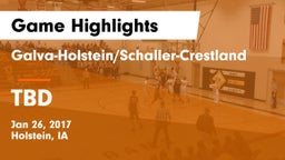 Galva-Holstein/Schaller-Crestland  vs TBD Game Highlights - Jan 26, 2017