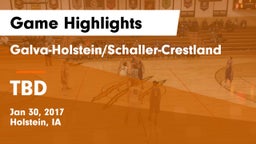 Galva-Holstein/Schaller-Crestland  vs TBD Game Highlights - Jan 30, 2017