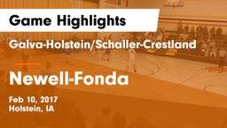 Galva-Holstein/Schaller-Crestland  vs Newell-Fonda  Game Highlights - Feb 10, 2017