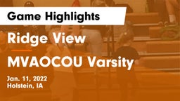 Ridge View  vs MVAOCOU Varsity Game Highlights - Jan. 11, 2022