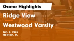Ridge View  vs Westwood Varsity Game Highlights - Jan. 6, 2023